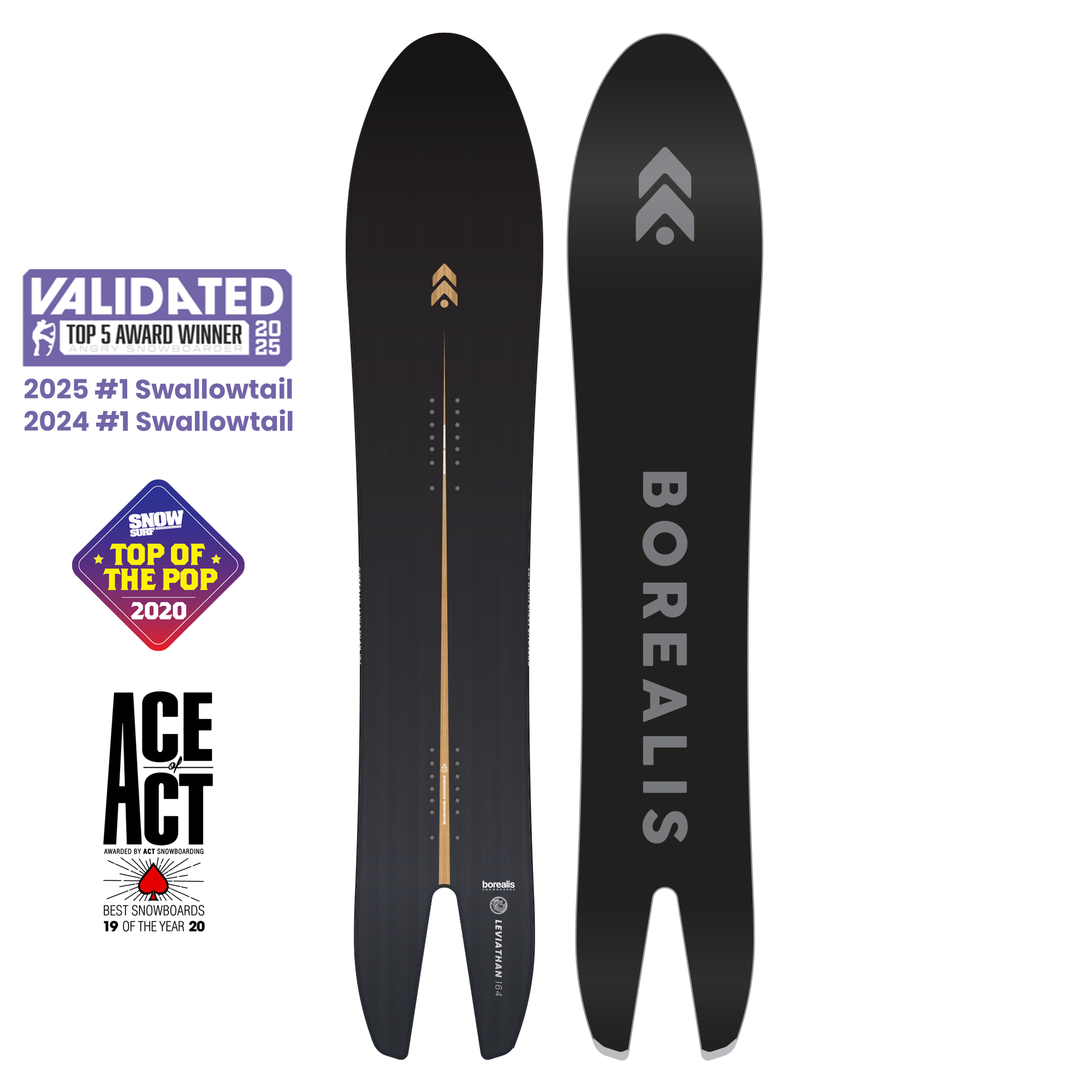 Borealis Leviathan: Swallowtail Freeride Snowboard – Borealis