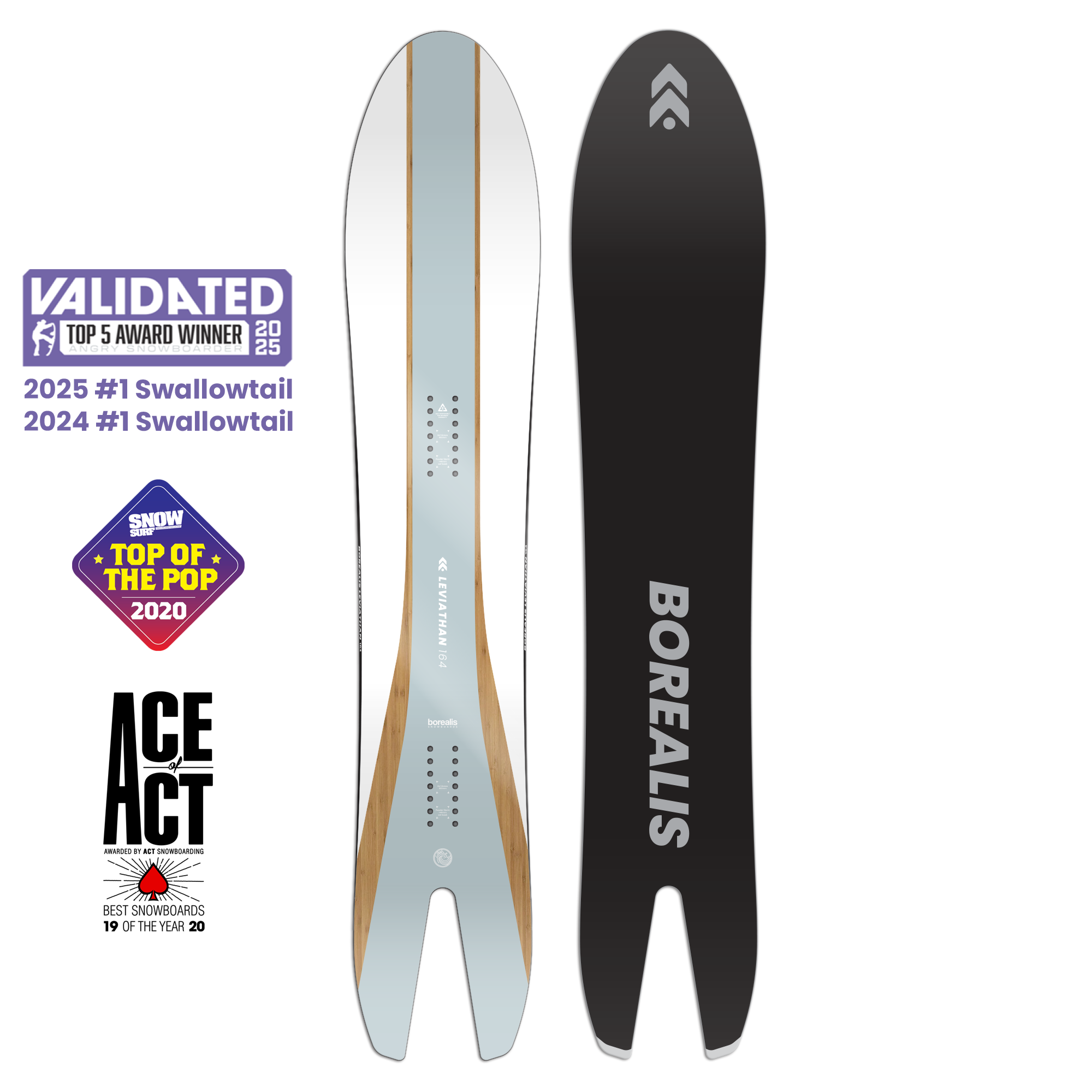 Borealis Leviathan 2027: Swallowtail Freeride Snowboard – Borealis