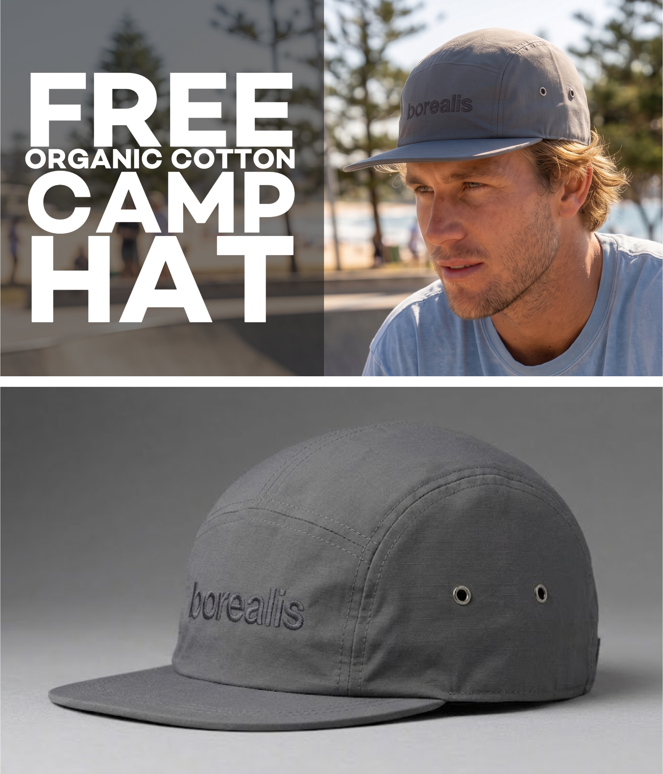 Borealis Snowboards Organic Cotton Camp Hat