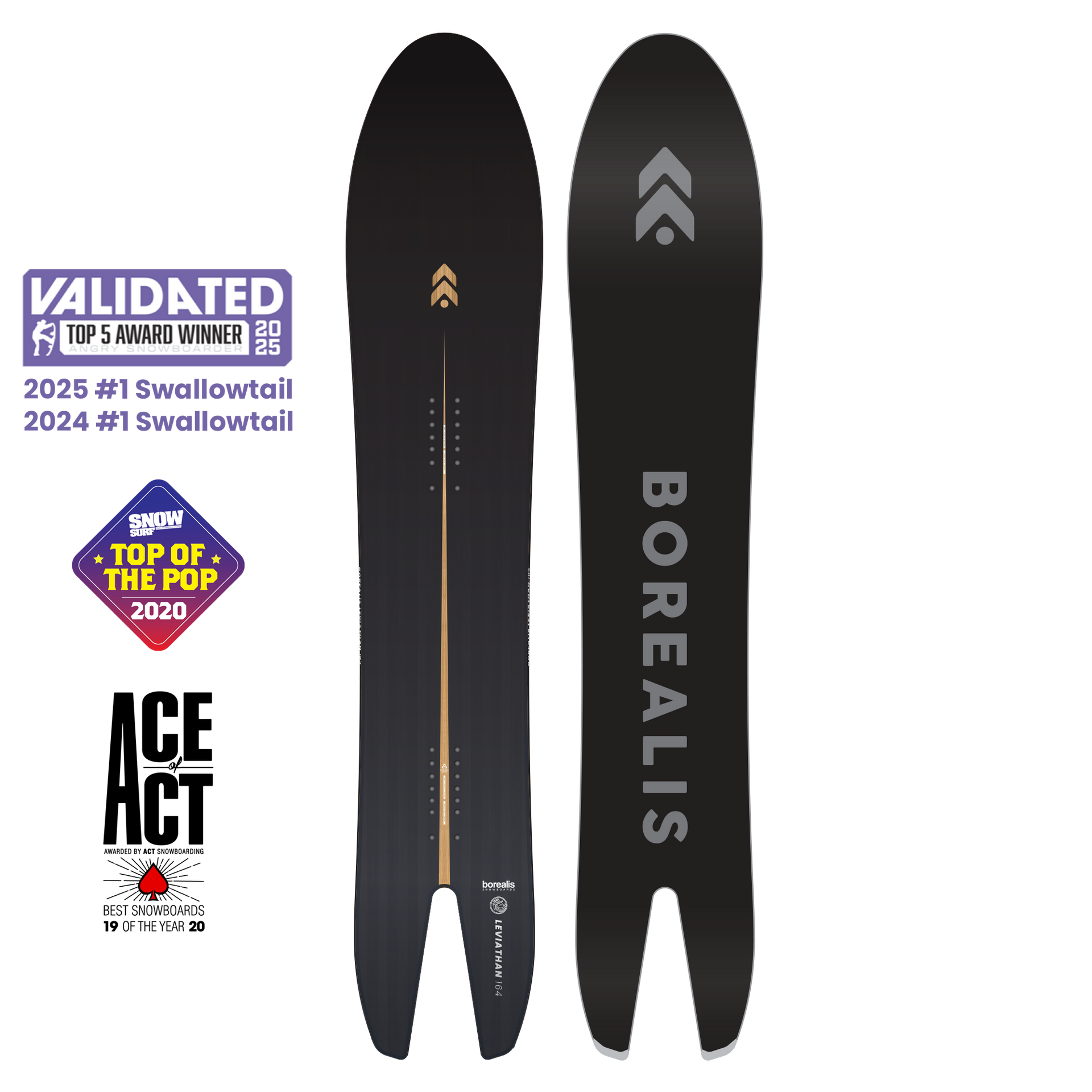 Borealis Leviathan: Swallowtail Freeride Snowboard – Borealis