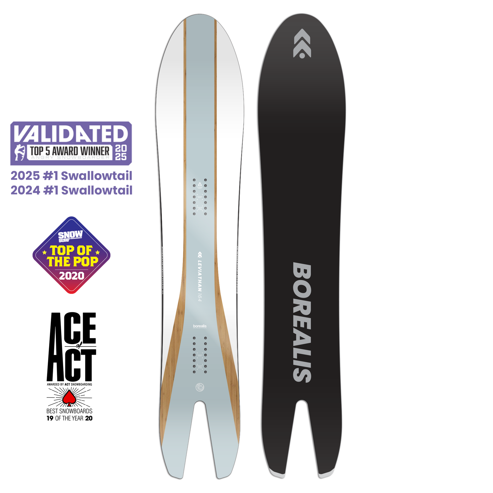 Borealis Leviathan 2027: Swallowtail Freeride Snowboard – Borealis