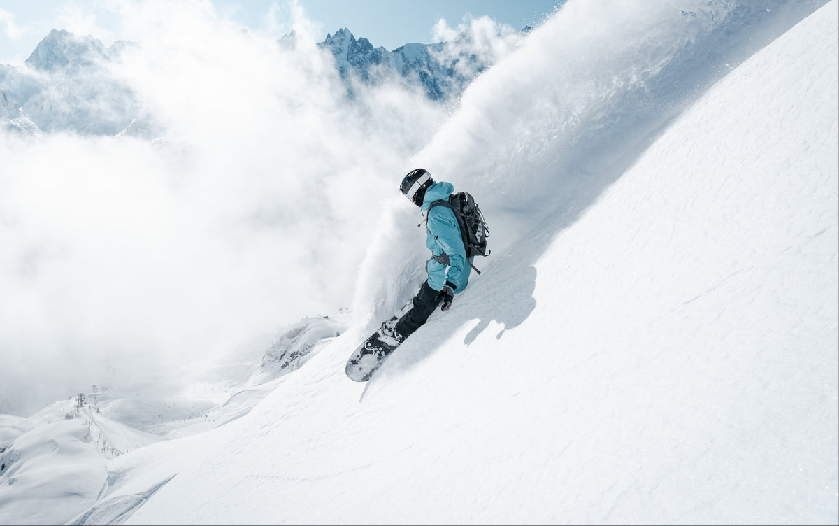 A single track down an untouched face