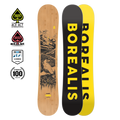 Borealis Tundra Snowboard—All-Mountain twin shape with bamboo topsheet and Carbon Power Strips.
